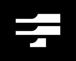lettera tf ft iniziali monogramma moderno futuristico movimento dinamico semplice minimo vettore logo design