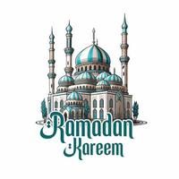 Ramadan kareem islamico pieno colore design vettore