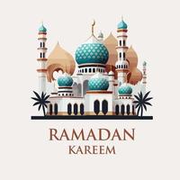 Ramadan kareem islamico pieno colore design vettore