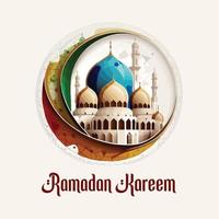 Ramadan kareem islamico pieno colore design vettore