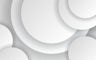 moderno dinamico bianca grigio cerchio forma ombra e leggero dimensione sfondo. eps10 vettore