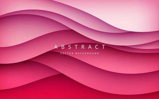 Multi colorato astratto rosa dinamico ondulato papercut sovrapposizione strati sfondo. eps10 vettore