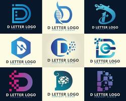 iniziale lettera d digitale logo design modello. vettore