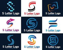 moda S lettera tecnologia Rete logo cartello. lettera S logo per tecnologia. vettore