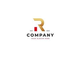 creativo lettera r lusso d'oro logo design concetto. iniziale simbolo per aziendale attività commerciale identità. alfabeto vettore elemento
