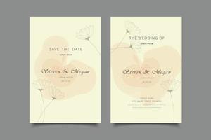 disegno del modello di carta di invito a nozze vettore