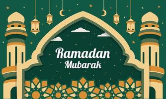 islamico decorazione sfondo saluto Ramadan mubarak quale si intende benedetto Ramadan vettore