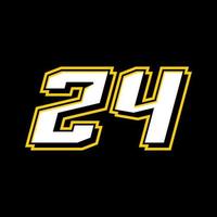 sport da corsa numero 24 logo design vettore