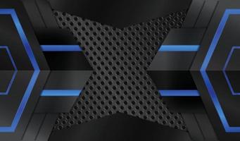 astratto metallico nero informatica futuristico geometrico vettore