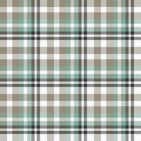 plaid modello senza soluzione di continuità struttura è un' fantasia stoffa consistente di criss attraversato, orizzontale e verticale bande nel multiplo colori. tartan siamo considerato come un' culturale icona di Scozia. vettore