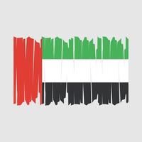 Emirati Arabi Uniti bandiera spazzola vettore