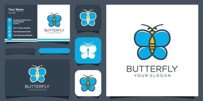 vettore farfalla astratto logo design