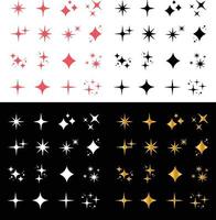collezione di scintillante stelle. vettore illustrazione per etichetta, manifesto, arte, decorazione, manifesto, eccetera