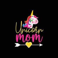 unicorno mamma vettore maglietta design. Pasqua maglietta design. può essere Usato per Stampa tazze, etichetta disegni, saluto carte, manifesti, borse, e magliette