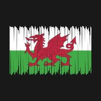 Galles bandiera spazzola vettore