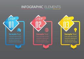 modello di casella di testo moderna, infografica banner vettore