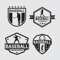 distintivi del logo del club di baseball modelli di disegno vettoriale