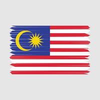 pennello bandiera malesia vettore
