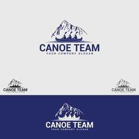 modello di vettore di progettazione del logo della squadra di canoa