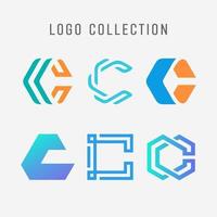 creativo lettera c logo icona impostare. design per attività commerciale di lusso, elegante, semplice. vettore