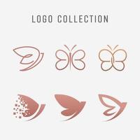impostato di creativo astratto farfalla logo design. vettore