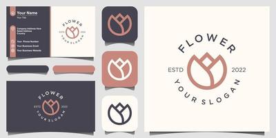 fiore astratto logo design vettore