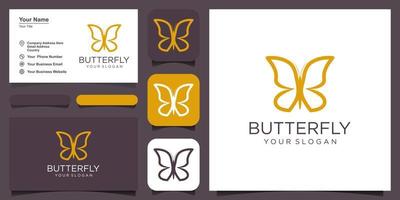 astratto farfalla semplice vettore logotipo. linea minimo universale lusso icona logo.