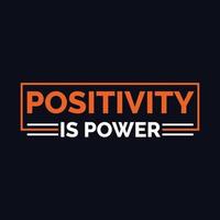positività è energia maglietta tipografia design vettore