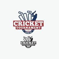 modelli di progettazione di vettore di distintivi del logo del club di cricket