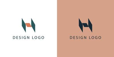 moderno iniziale h lettera logo. con multiplo sfondi può essere Usato per attività commerciale loghi e marchio. piatto vettore logo design modello elementi.