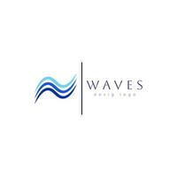 design del logo dell'onda dell'oceano vettore