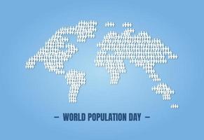 mondo popolazione giorno design. terra e popoli illustrazione vettore