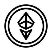 Ethereum monete icona design vettore