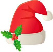 Natale Santa costume cappello impostato nel cartone animato stile. vettore