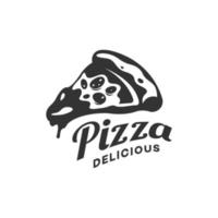 Pizza logo vettore modello illustrazione
