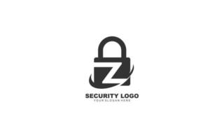 z sicurezza logo design ispirazione. vettore lettera modello design per marca.