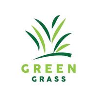 verde erba logo, natura pianta vettore, agricoltura foglia semplice disegno, modello icona illustrazione vettore