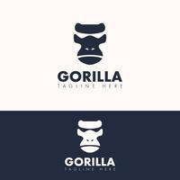 elegante semplice gorilla scimmia logo modello vettore