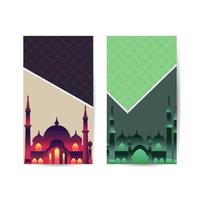 ramadan kareem, sfondo stile arte islamica con cornice di confine e moschea, simbolo ramadan mubarak. banner di sfondo islamico vettore