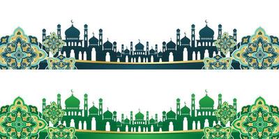 islamico ornamento modello per sfondo, striscione, manifesto, copertina disegno, Busta, sociale media alimentazione. Ramadan kareem e eid mubarak 2023 saluto concetto, blu sfondo, musulmano lanterna, modello vettore