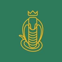 animale rettile serpente cobra corona re moderno geometrico minimo logo design design vettore