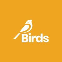 uccello canarino moderno minimalista semplice colorato logo design vettore