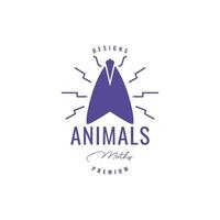 animale insetto falene guardare leggero moderno forma logo design vettore