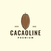 frutta Marrone fresco cacao cioccolato fagioli fricchettone logo design vettore