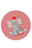 elefante illustrazione vettoriale di Natale
