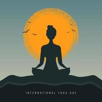 internazionale yoga giorno vettore illustrazione
