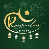 Ramadan kareem unico logo e backround design vettore