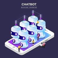 chatbot di intelligenza artificiale vettore