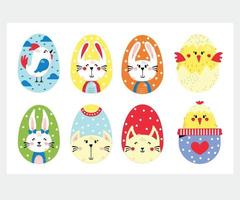 Pasqua uovo personaggi illustrazione vettore
