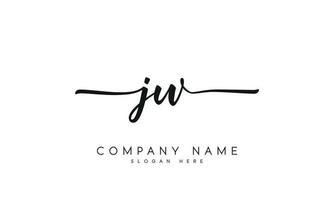 grafia firma stile lettera jw logo design nel bianca sfondo. professionista vettore. vettore